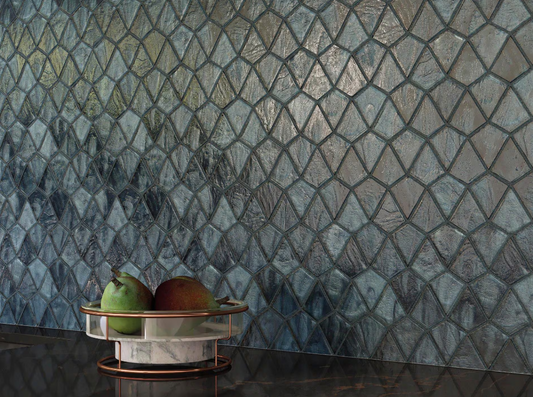 Porcelanosa Aqua Blue – Glass Mosaic (Mesh-Mounted Wall Tile)