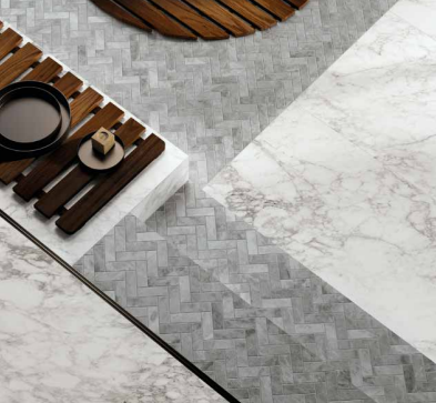 Landmark Ceramics Charme Evo Pearl Grey Herringbone 12"x11" (5 SF/BOX)