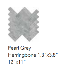 Landmark Ceramics Charme Evo Pearl Grey Herringbone 12"x11" (5 SF/BOX)